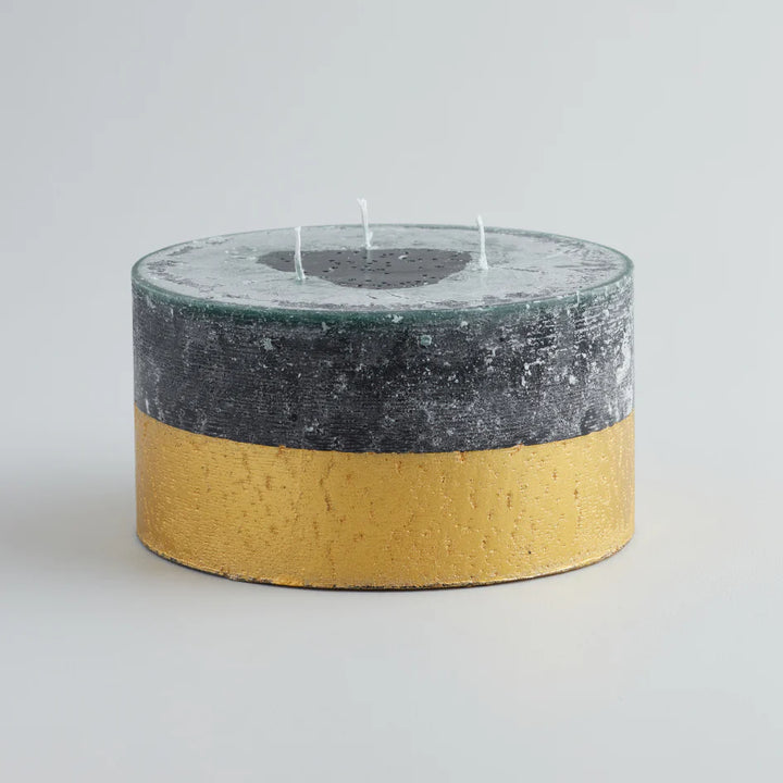 Winter Thyme Gold Half Dipped Multiwick Christmas Candle