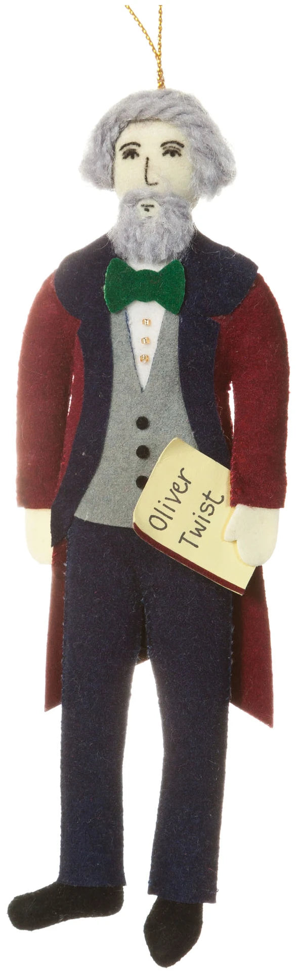Charles Dickens Holding "Oliver Twist" Decoration