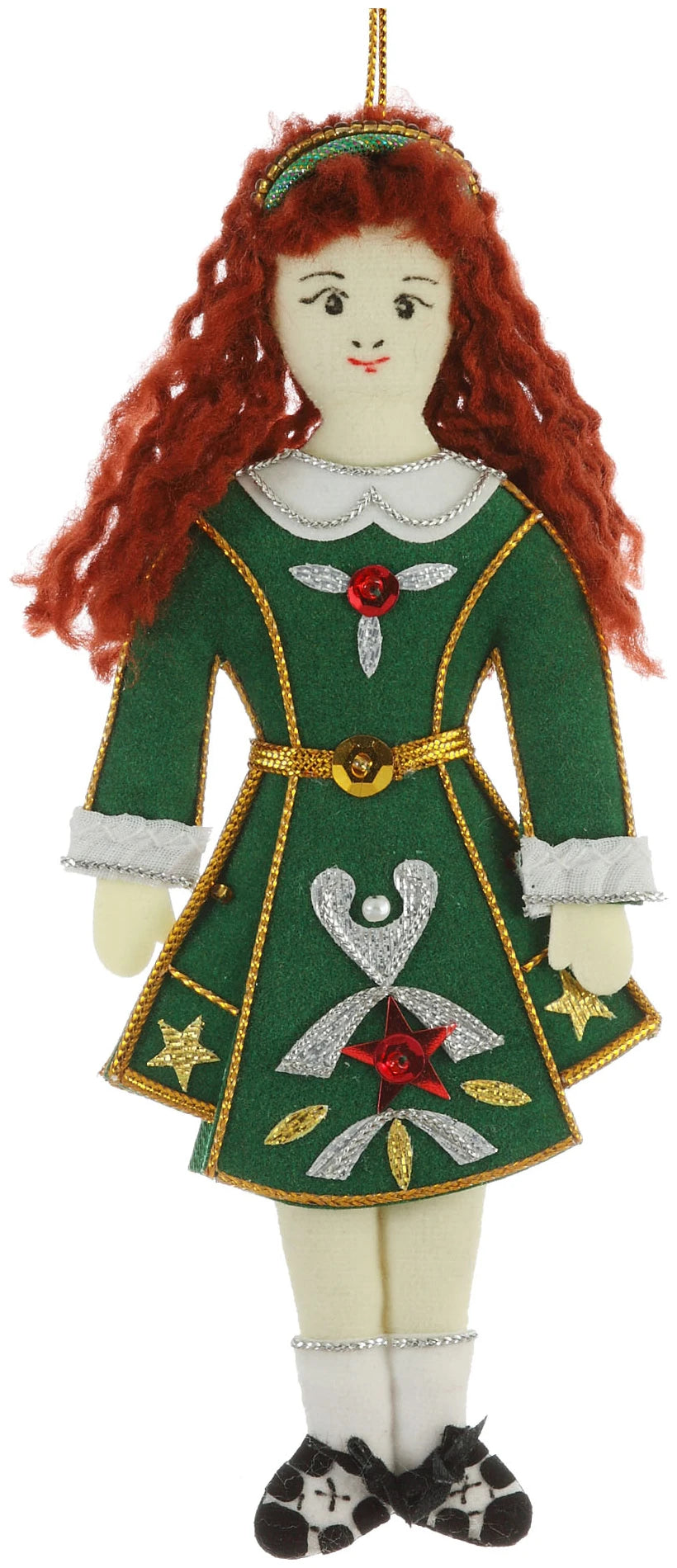 Irish Dancing Girl in Green Decoration