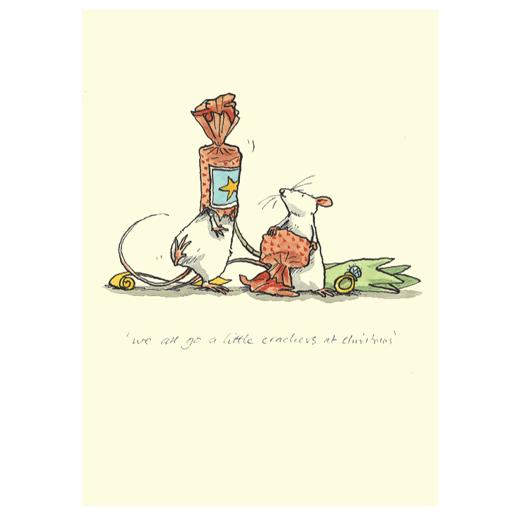 "We All Go A Little Crackers At Christmas" Christmas Card