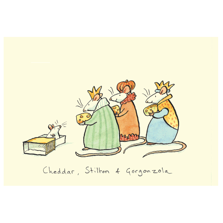 "Cheddar, Stilton & Gorgonzola" Christmas Card