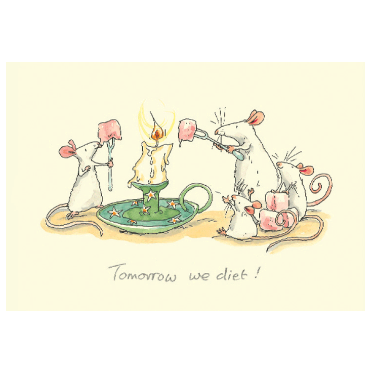 "Tomorrow We Diet" Christmas Card
