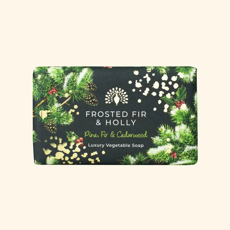 Christmas Tidings Frosted Fir and Holly Soap - 190g