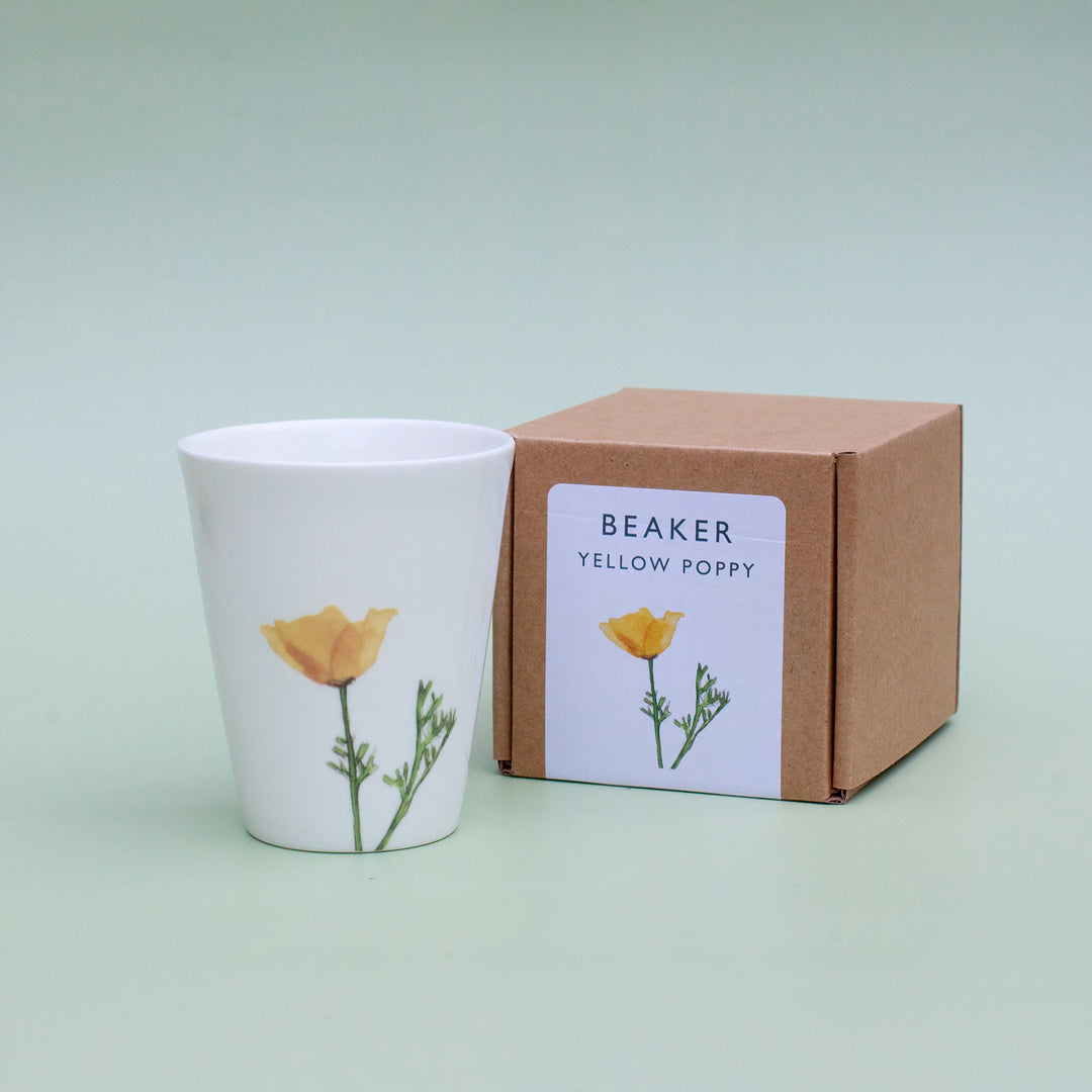 Yellow Poppy Beaker