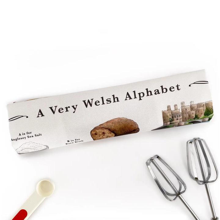A Very Welsh Alphabet Tea Towel