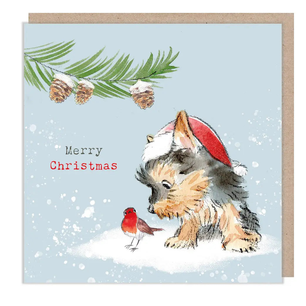 Yorkshire Terrier Christmas Card