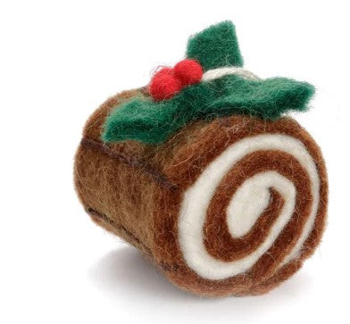 Yule Log Felt Decoration