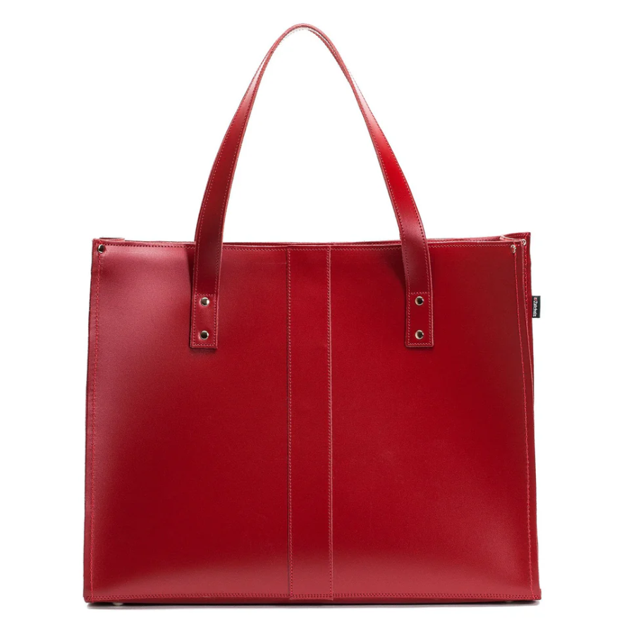 Zatchels Handmade Leather Shopper - Red