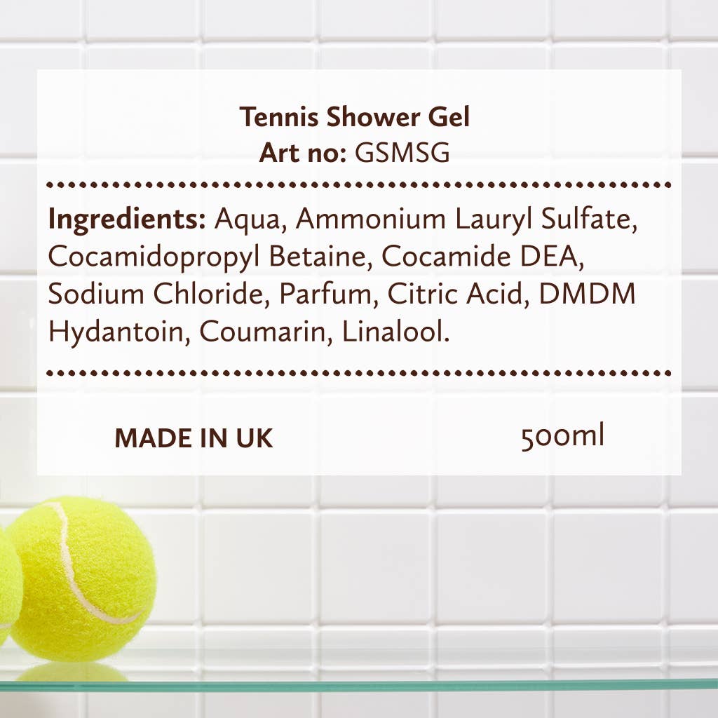 'Game, Set, & Match' Tennis Shower Gel 500ml