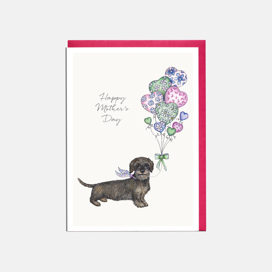 Dachshund & Hearts Mother's Day Card