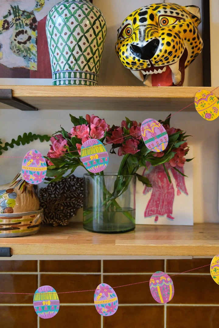 Easter Egg Sewn Paper Garland