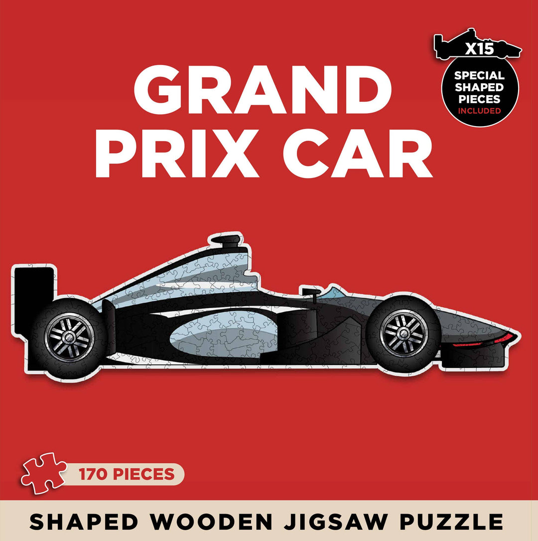 Grand Prix Car Shaped Wooden Jigsaw Puzzle
