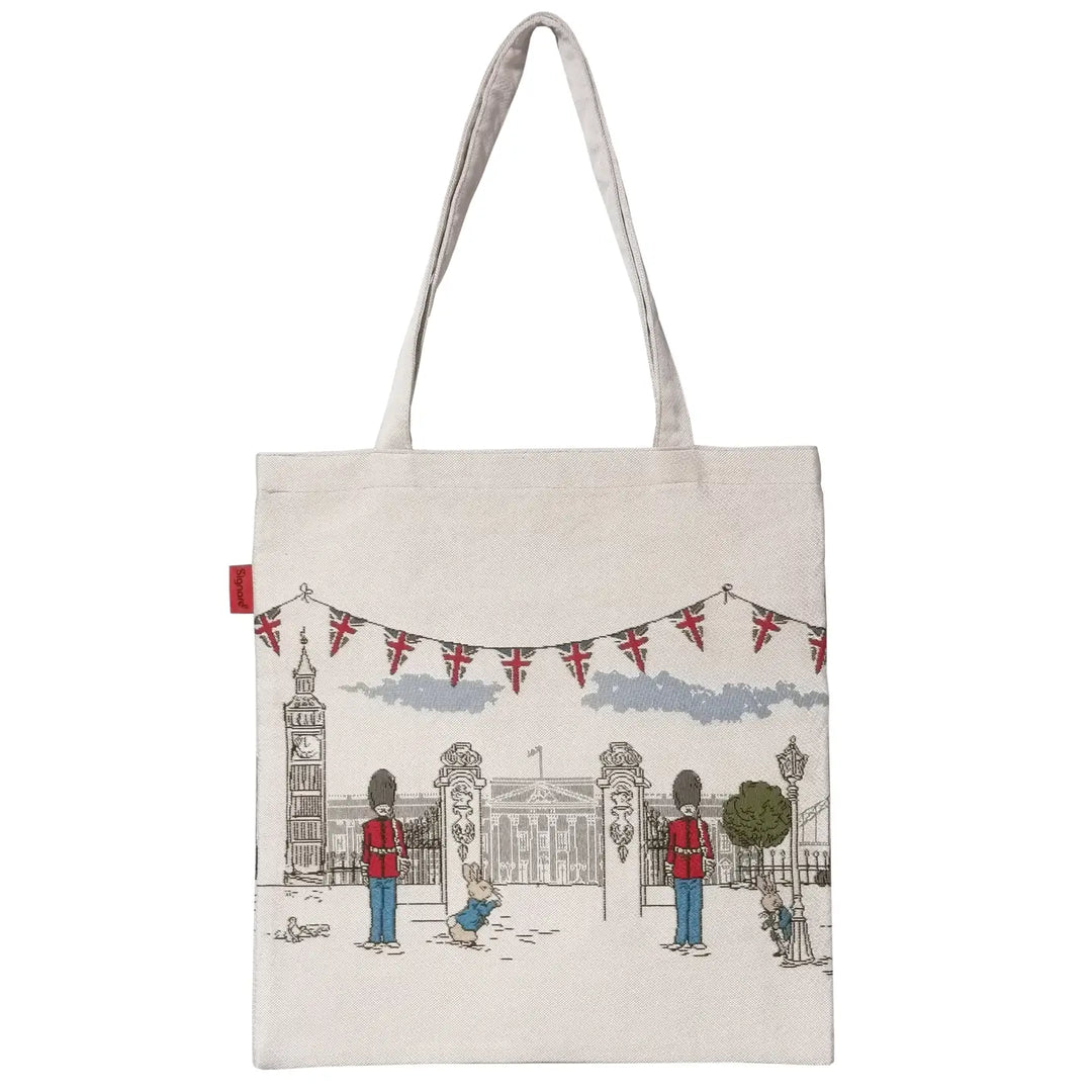 Victorian Peter Rabbit Flat Tote Bag