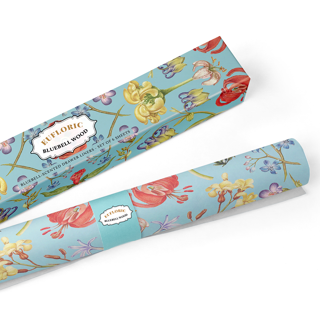 'Euphloric Bluebell Wood' Bluebell-Scented Drawer Liners
