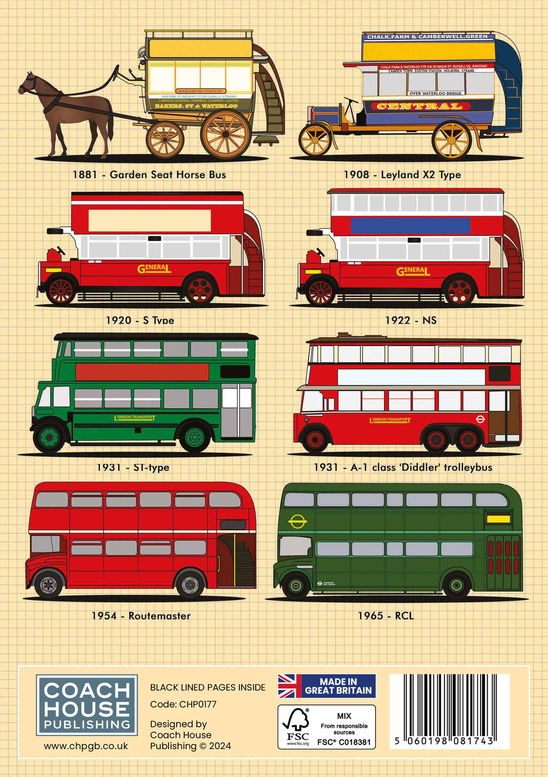 London Buses Softback Notebook