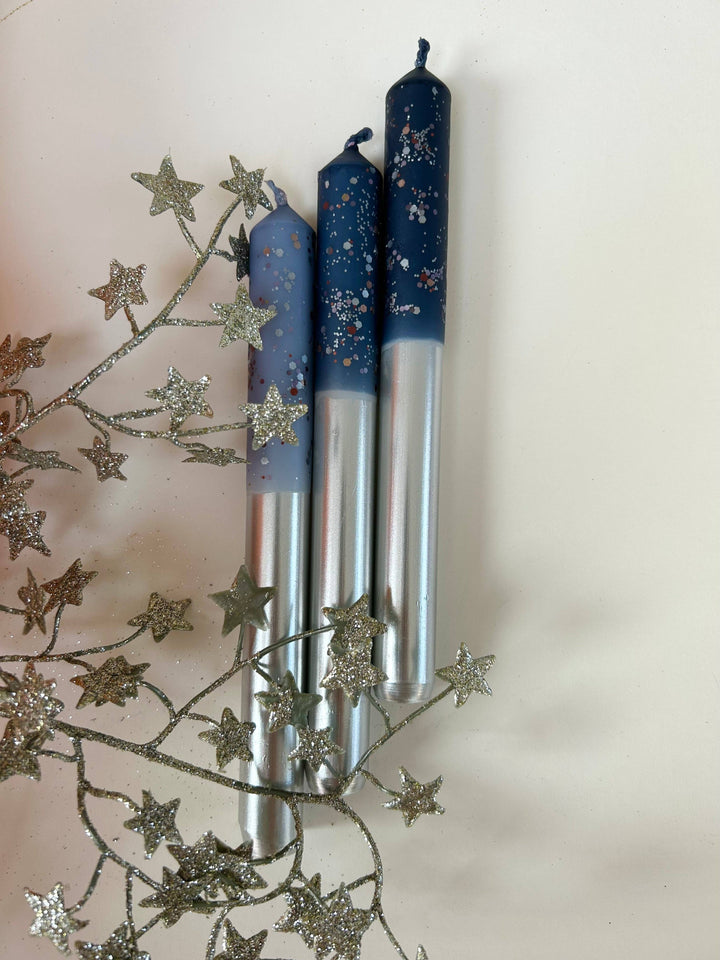 STARRY STARRY NIGHT Dip Dye Dinner Candle Trio