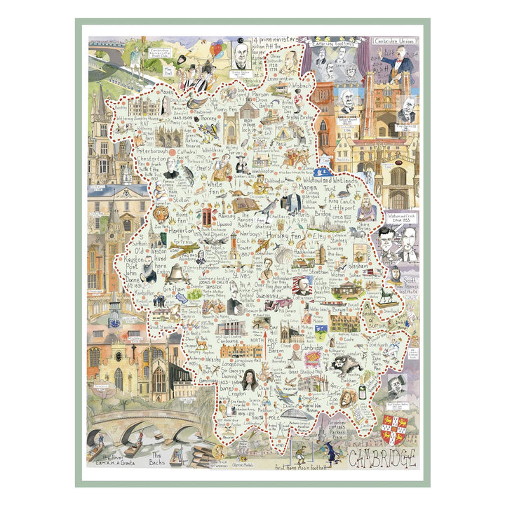 Map of Cambridge 1000 Piece Jigsaw Puzzle by Tim Bulmer