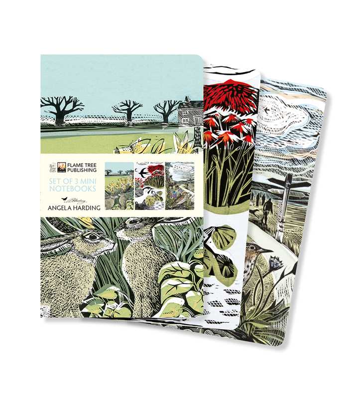 Landscapes Set of Three 3.5"x 5.75" Mini Notebooks by Angela Harding