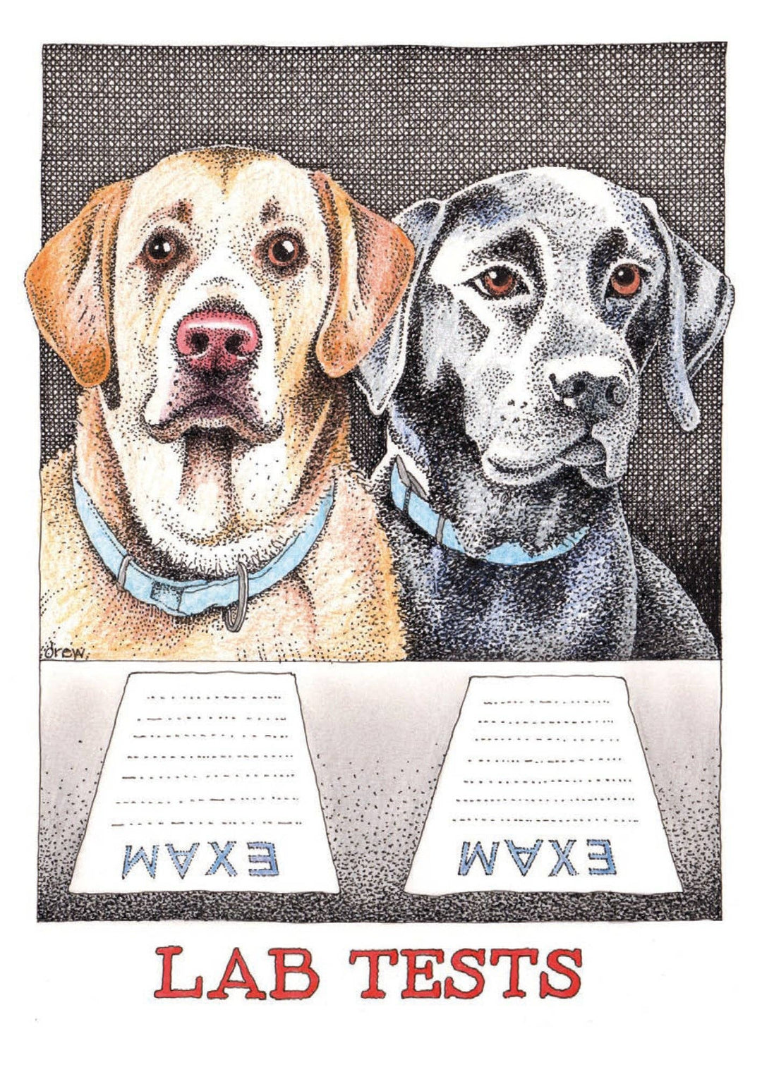 Lab Tests Card by Simon Drew