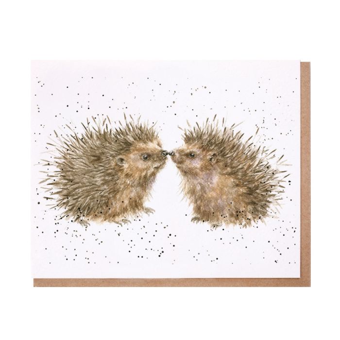 'Hogs and Kisses' Hedgehog Greetings Card