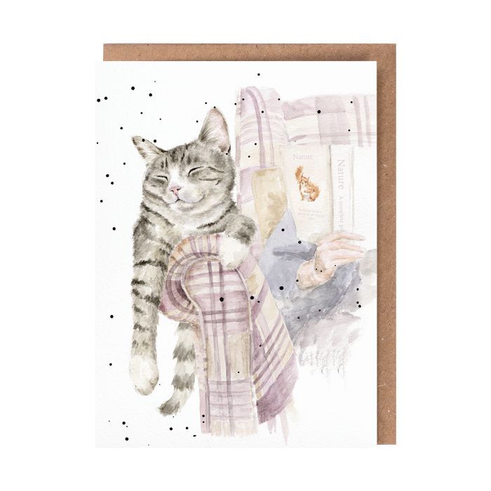 'Lazy Sunday' Cat Greetings Card