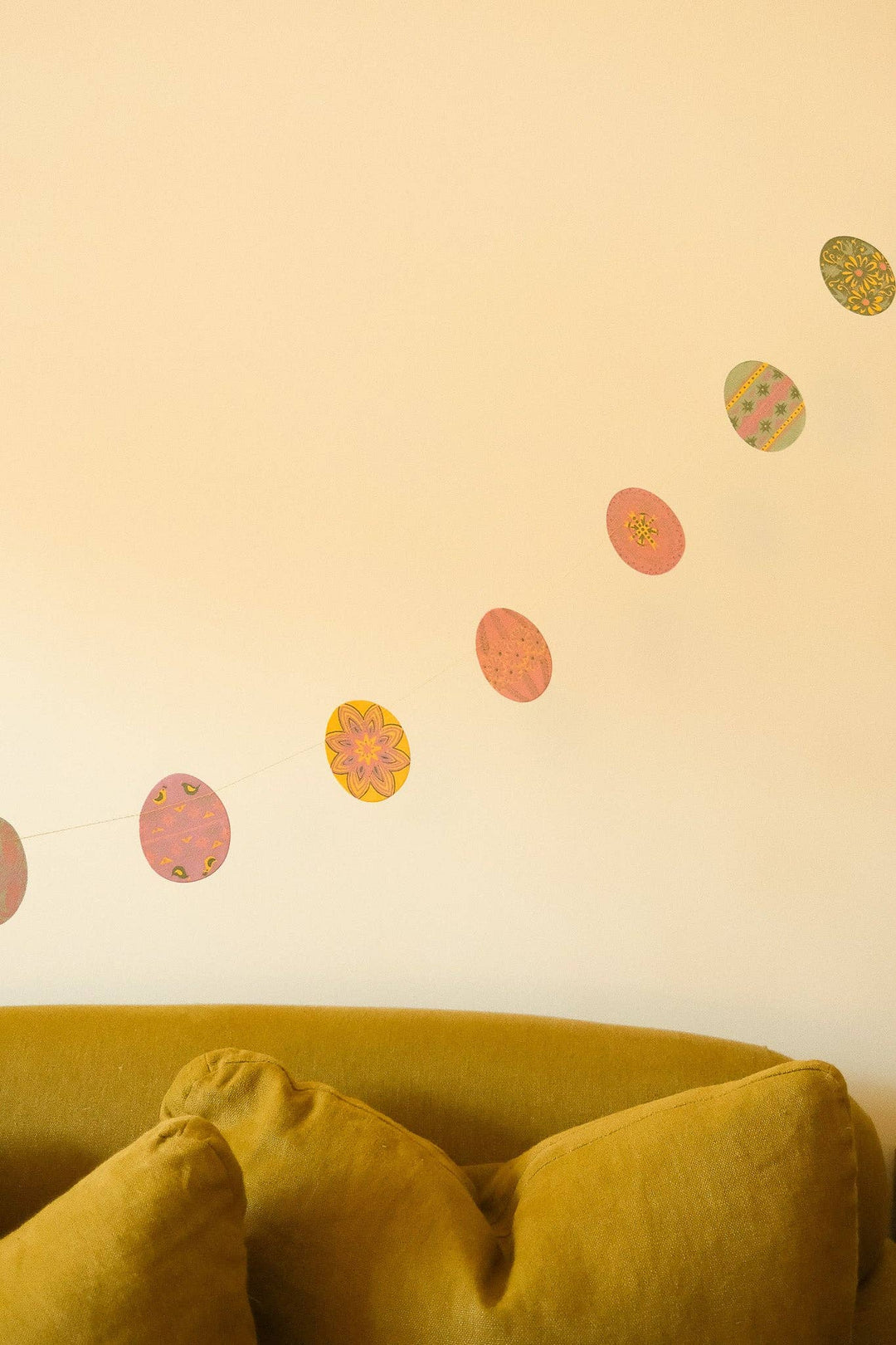 Egg Hunt Sewn Cotton Paper Garland