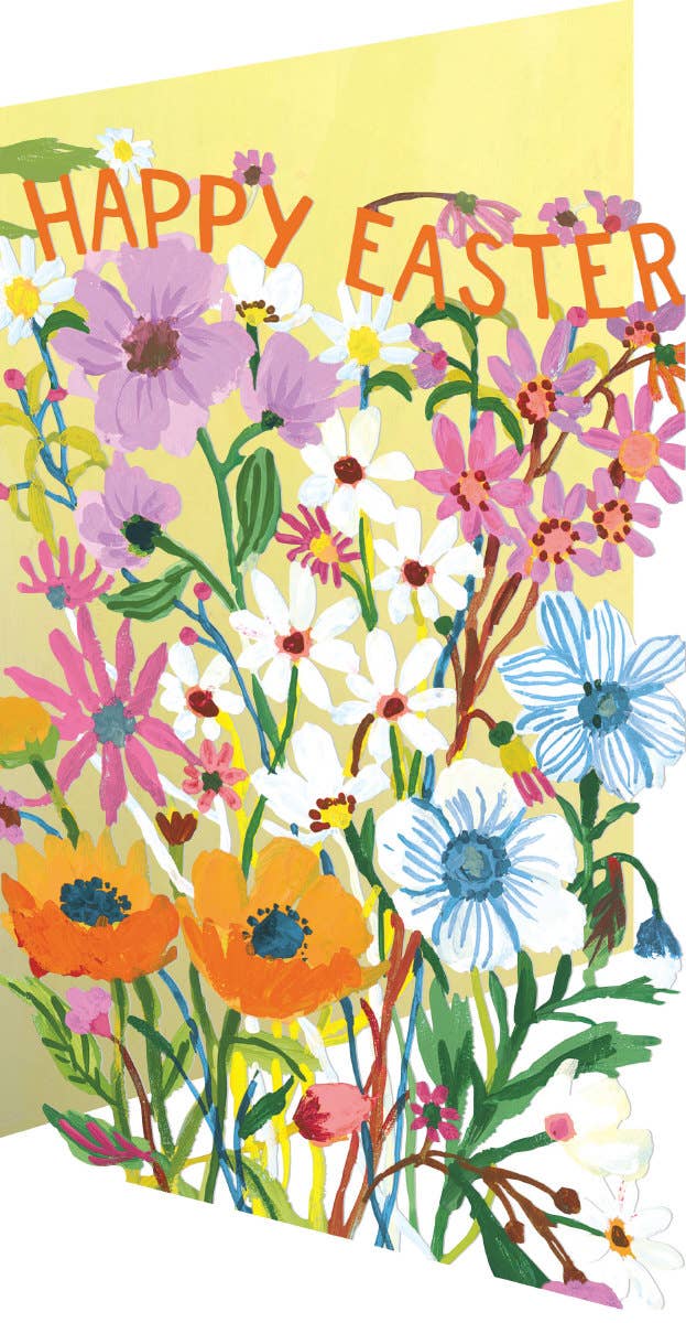 Easter Flower Field Lasercut Card