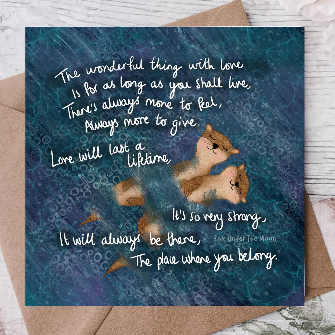 'Love' Wedding, Anniversary & Relationship Greeting Card