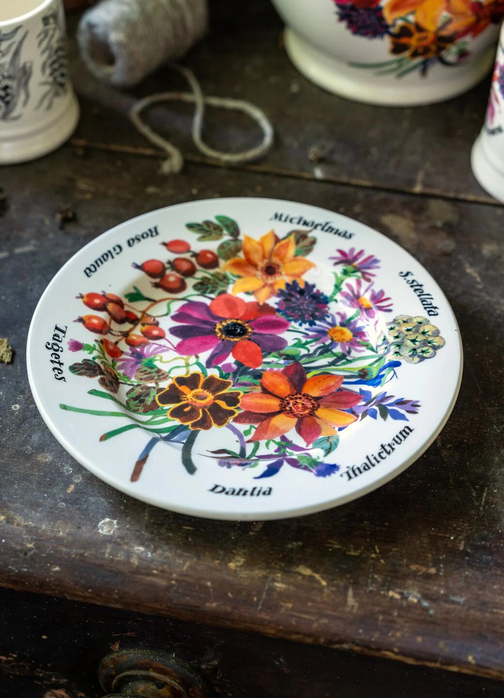 Autumn Flowers 8 1/2 Inch Plate