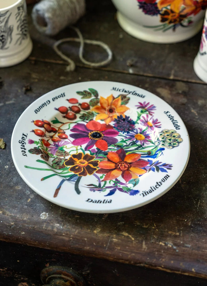 Autumn Flowers 8 1/2 Inch Plate