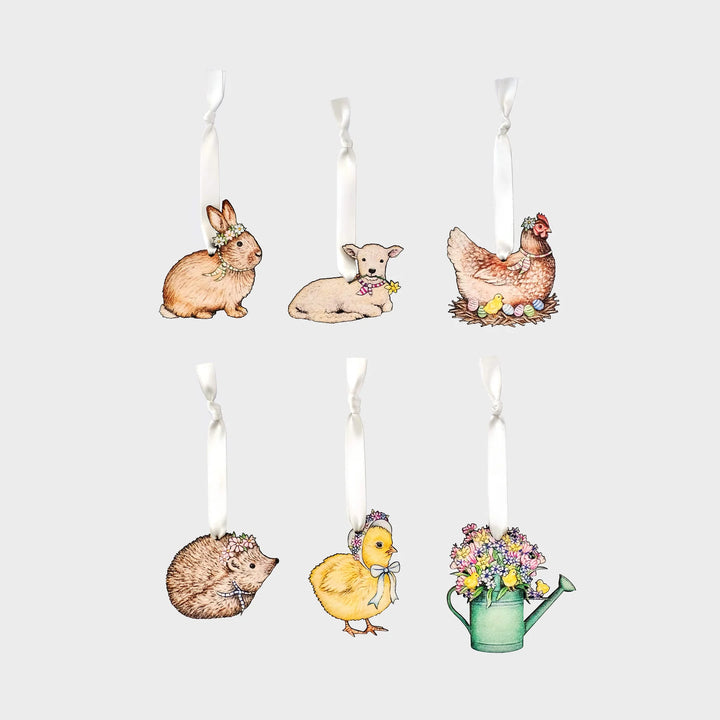 Hanging Easter Watering Can Wooden Decoration