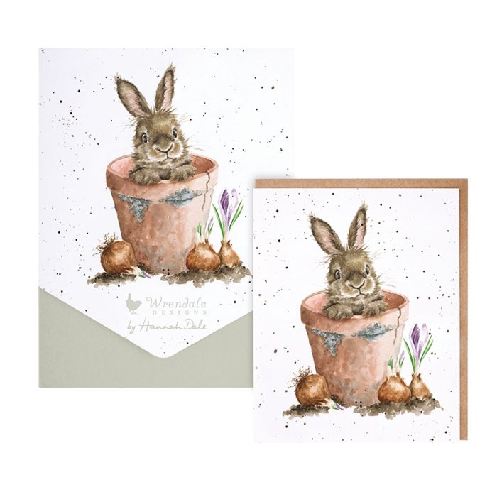 'The Flower Pot' Rabbit Notecard 8 Pack