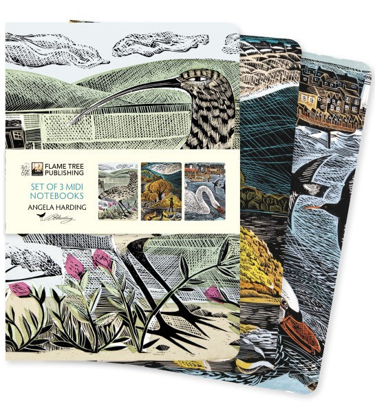 Wildlife Set of Three 5" x 7" Midi Notebooks by Angela Harding