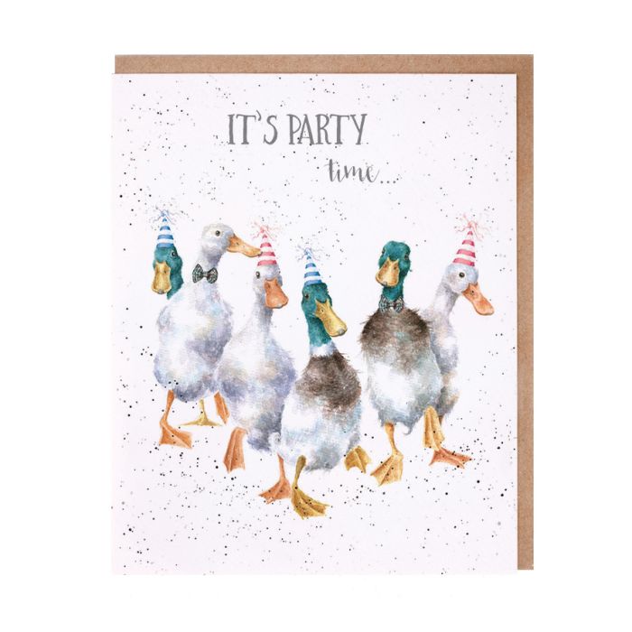 'Party Time' Ducks Greetings Card