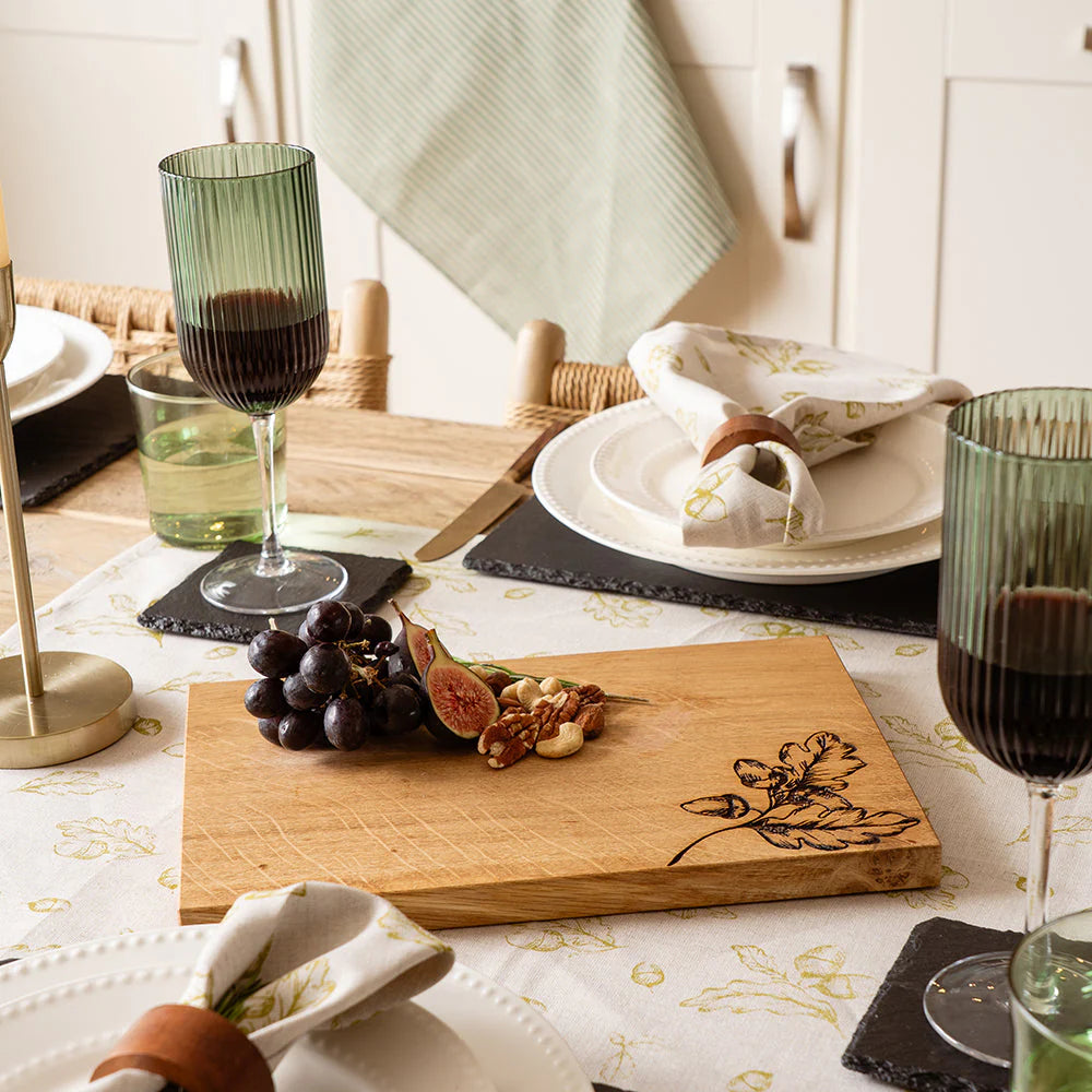 Autumn Acorns Oak Serving Board - 12 inch