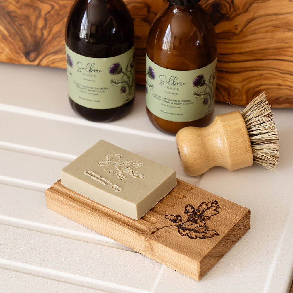 Autumn Acorns Oak Soap Dish and Soap Set