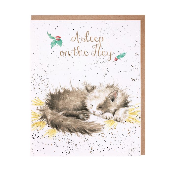 'Asleep on the Hay' Christmas Greeting Card