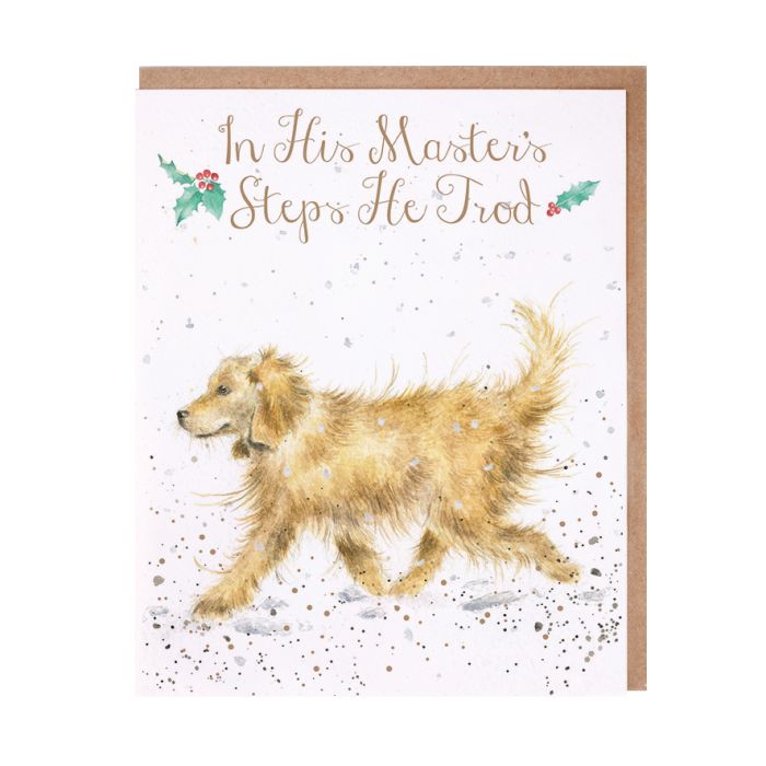 'In His Master's Steps He Trod' Christmas Greeting Card