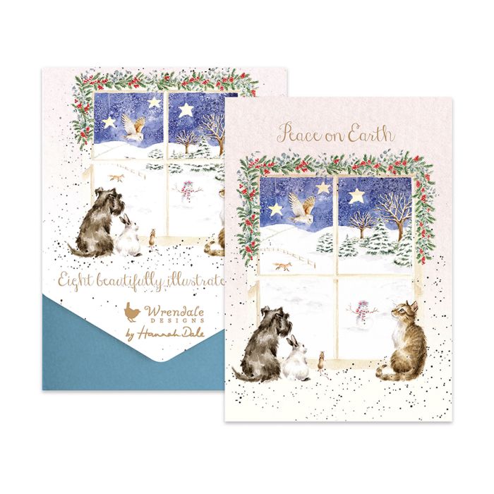 'Joy to the World' Dog and Cat Christmas Card Pack