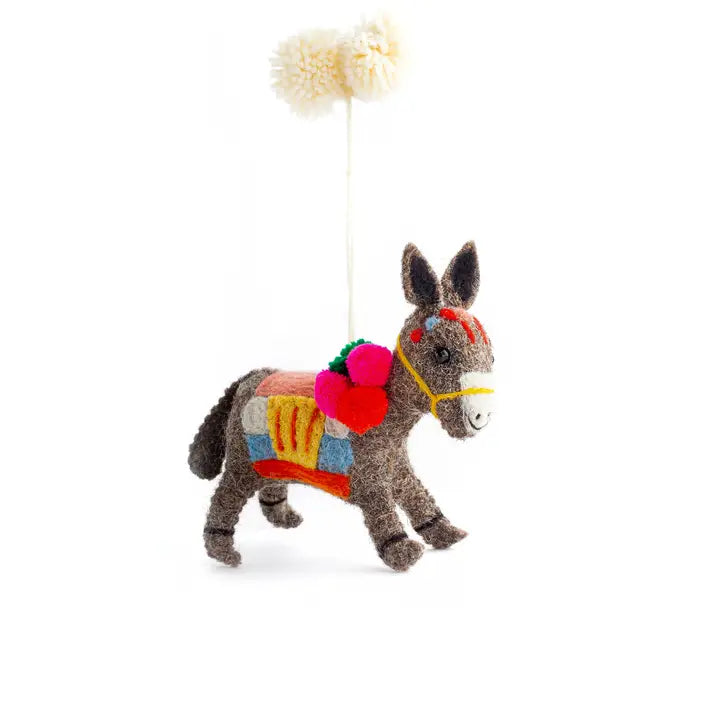 Donkey Felt Christmas Decoration