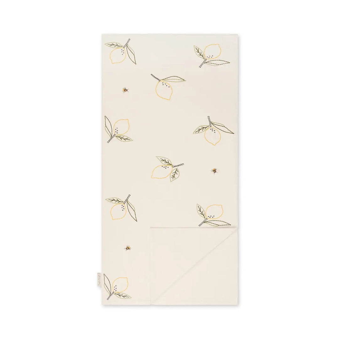 Lemons Embroidered Table Runner Short Length