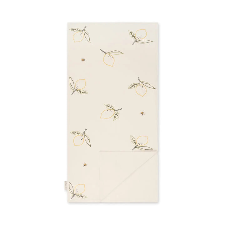 Lemons Embroidered Table Runner Short Length