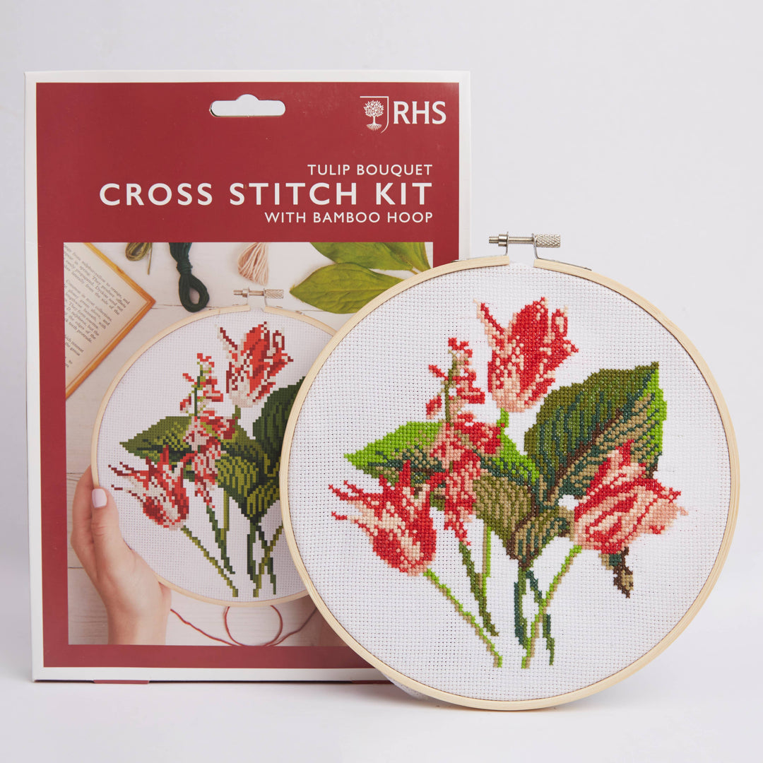 Royal Horticultural Society Tulip Bouquet Cross Stitch Kit (Second-- Dented Packaging)
