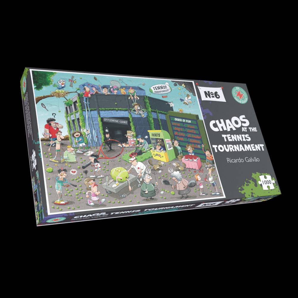 Chaos at the Tennis Tournament No.6 - 1000 Piece Jigsaw Puzzle by Ricardo Galvao
