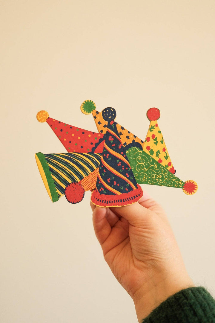 PARTY HATS GREETING CARD