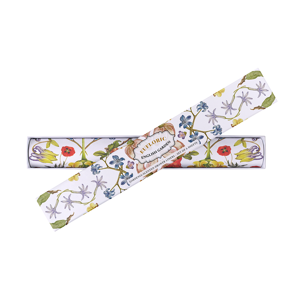 'Euphloric English Garden' Gardenia-Scented Drawer Liners