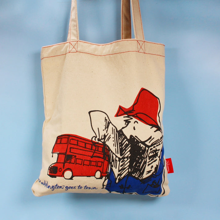Paddington Bear Recycled Cotton Tote Bag-- London Bus