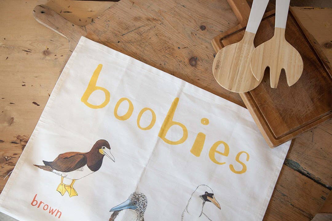 Boobies Bird Cotton Tea Towel