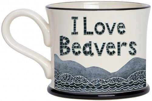 I Love Beavers Mug by Moorland Pottery