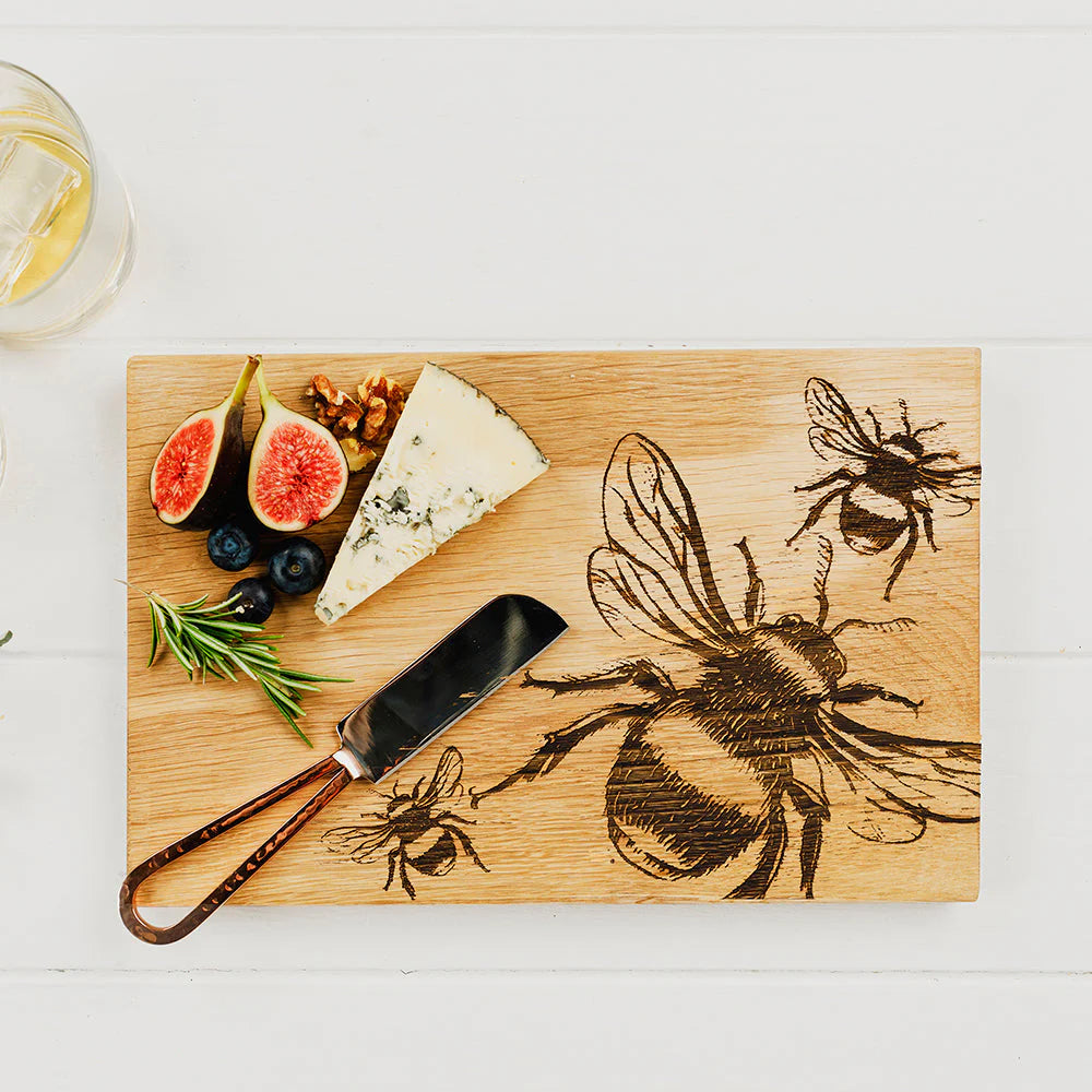 Bee Oak Cheese Board and Knife Set